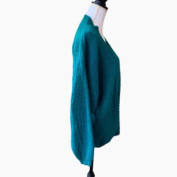 VINTAGE 80’S COLTER BAY INTERNATIONAL GREEN CARDIGAN SWEATER - Picture 2 of 15